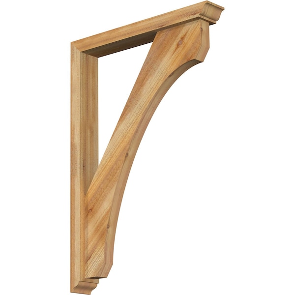 Ekena Millwork Legacy Traditional Rough Sawn Bracket w/ Offset Brace, Western Red Cedar, 4"W x 26"D x 38"H BKT0402X26X38LEC01RWR - main